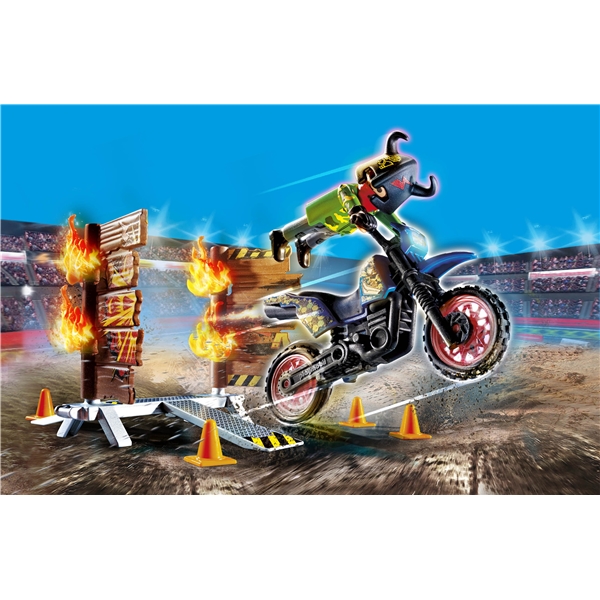 70553 Playmobil Stunt Show Motorsykkel med Ildvegg (Bilde 4 av 6)