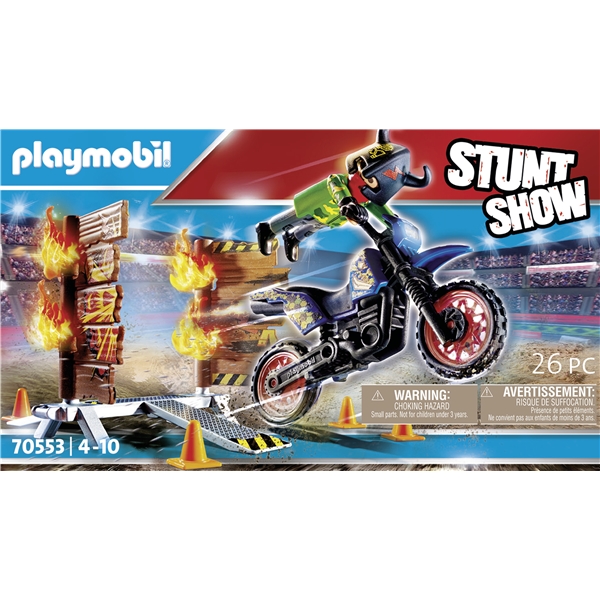 70553 Playmobil Stunt Show Motorsykkel med Ildvegg (Bilde 5 av 6)