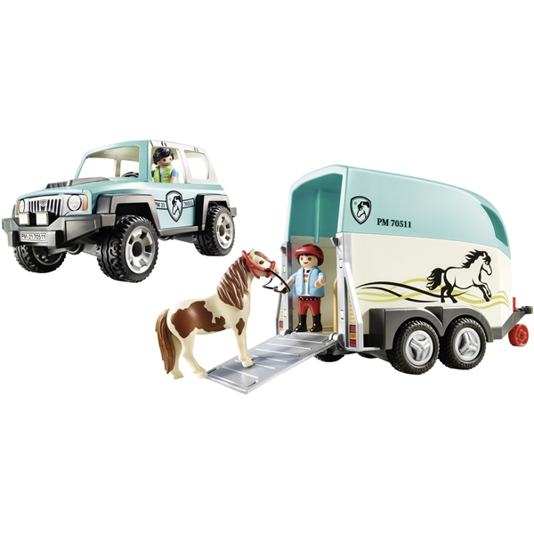 70511 Playmobil Country Bil med Hestetrailer (Bilde 2 av 7)