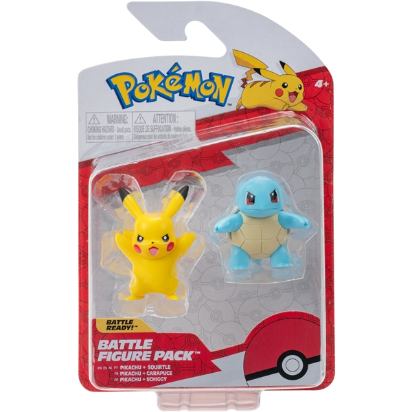 Pokemon Battle Figur 2-p Squirtle & Pikachu (Bilde 1 av 4)