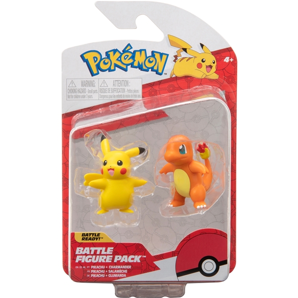 Pokemon Battle Figur 2-p Charmander & Pikachu (Bilde 1 av 3)