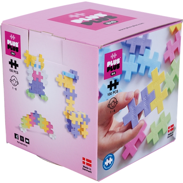 Plus-Plus BIG Pastel Mix 100 Deler (Bilde 1 av 3)