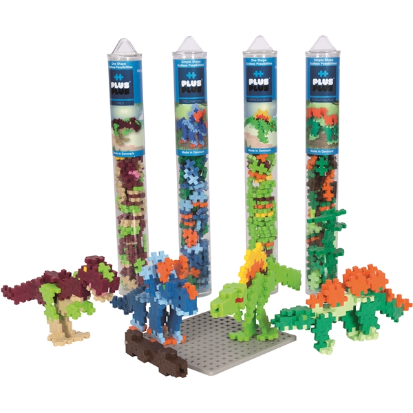 Plus-Plus Dinosaur Tube and Baseplate Bundle (Bilde 1 av 2)