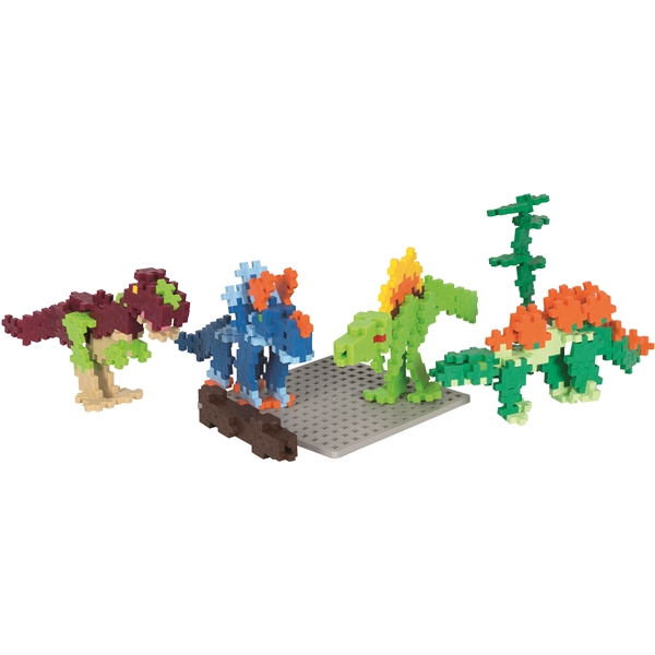 Plus-Plus Dinosaur Tube and Baseplate Bundle (Bilde 2 av 2)