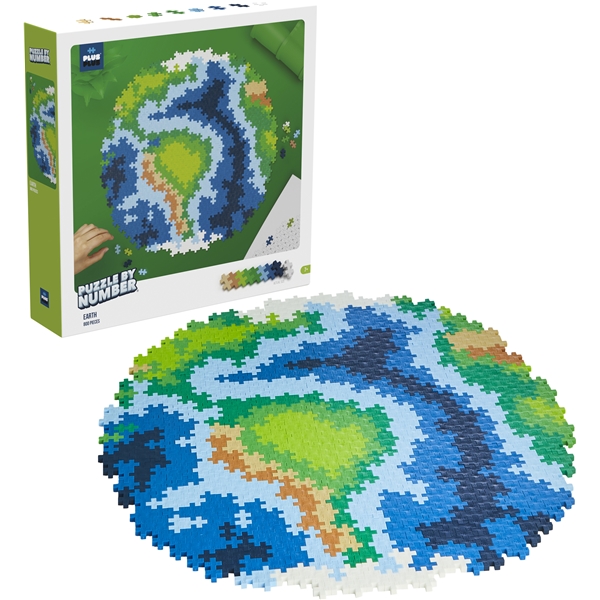 Plus-Plus Puzzle By Number Earth 800 Deler (Bilde 1 av 5)