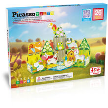 Picasso Tiles 26 Deler Gård inkl. 8 Figurer