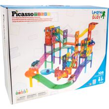 Picasso Tiles 108 deler kulebane og bilbane