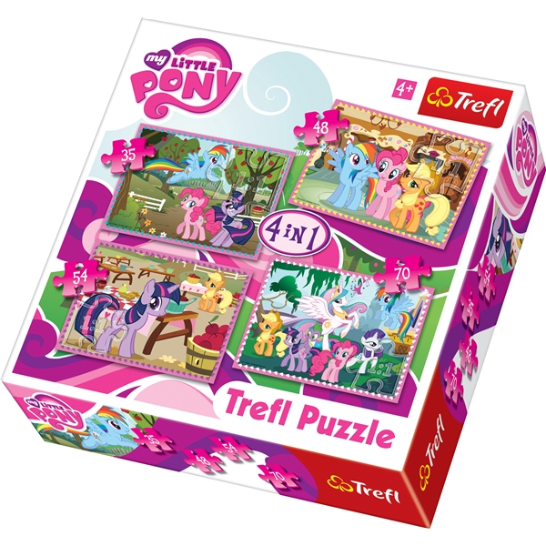 Puslespill 4 i 1 - My Little Pony Ponies Holiday