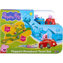 Peppa suser rundt i byen