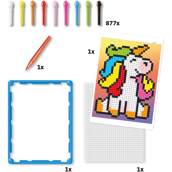 Pixel Art Basic Unicorn 877 st (Bilde 3 av 4)