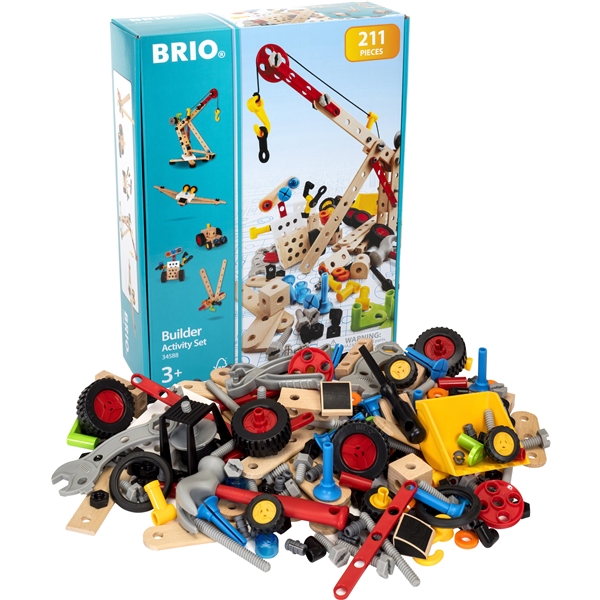 BRIO 34588 Grunnsats Byggeleke 211 Deler (Bilde 1 av 8)