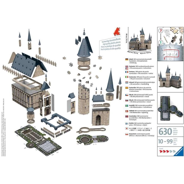 Puslespill 3D Hogwarts Castle 540 Deler (Bilde 2 av 3)
