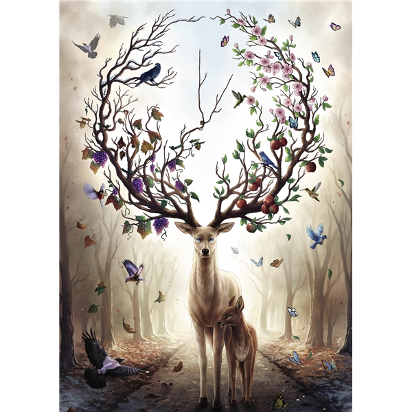 Puslespill 1000 Deler Fantasy Deer (Bilde 2 av 2)