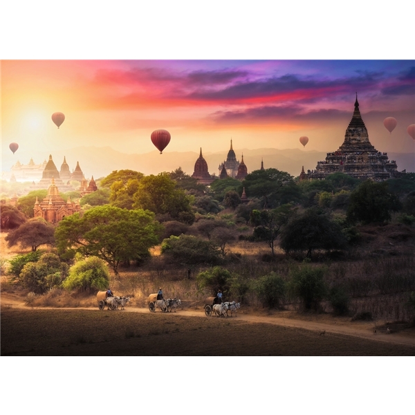Puslespill 1000 Deler Hot Air Balloons Myanmar (Bilde 2 av 2)