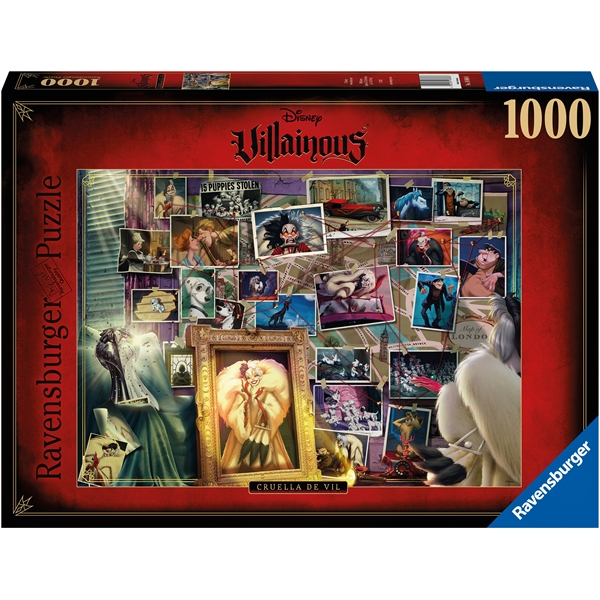 Puslespill 1000 Deler Villainous: Cruella De Vil (Bilde 1 av 2)