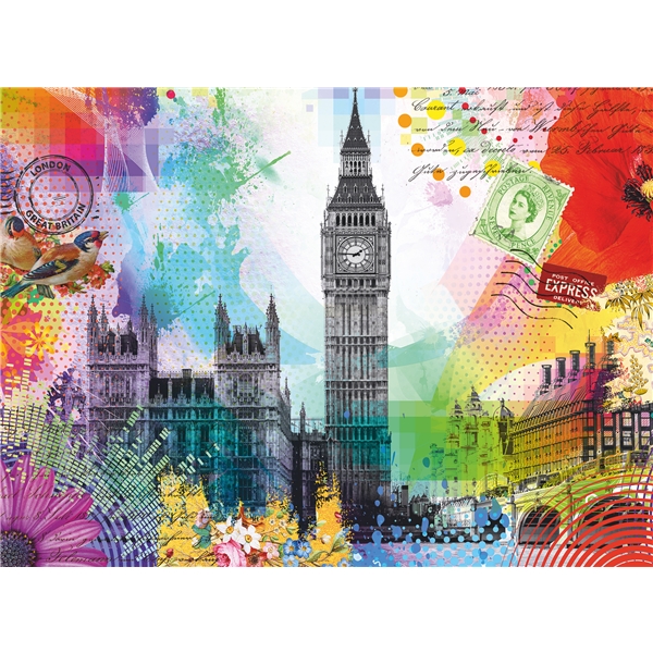 Puslespill 500 brikker London-postkort (Bilde 2 av 2)
