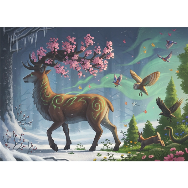 Puslespill 1000 Deler Spring Deer (Bilde 2 av 2)