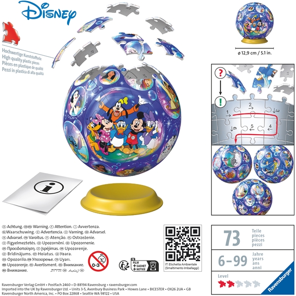 Puslespill 3D Disney-karakterer 72 deler (Bilde 3 av 3)