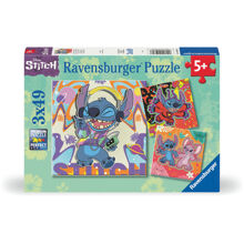 Puslespill 3 x 49 Biter Disney Stitch