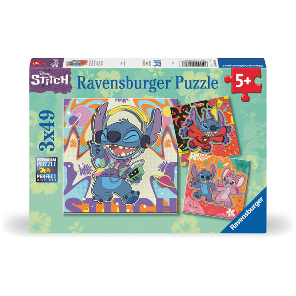 Puslespill 3 x 49 Biter Disney Stitch (Bilde 1 av 5)