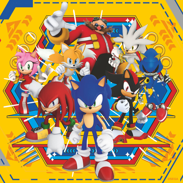 Puslespill 3 x 49 Biter Sonic the Hedgehog (Bilde 3 av 5)