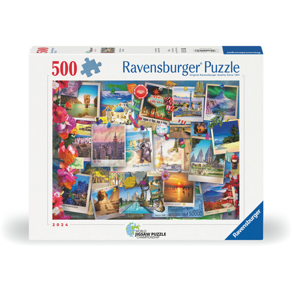 Puslespill 500 Biter World Travel Pinboard (Bilde 1 av 4)