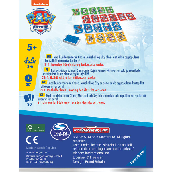 Ravensburger Kortspill: Paw Patrol Elevens (Bilde 3 av 3)
