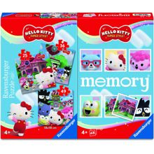 Hello Kitty 3 stk Puslespill + Memory