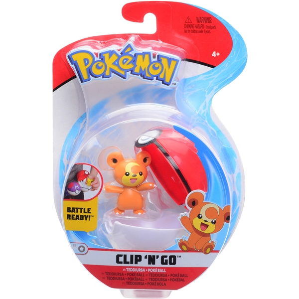 Pokemon Clip 'N Go Teddieursa & Poké Ball (Bilde 1 av 4)