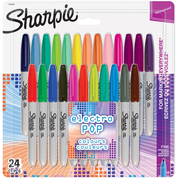 Sharpie Fine Electro Pop 24 s (Bilde 1 av 8)