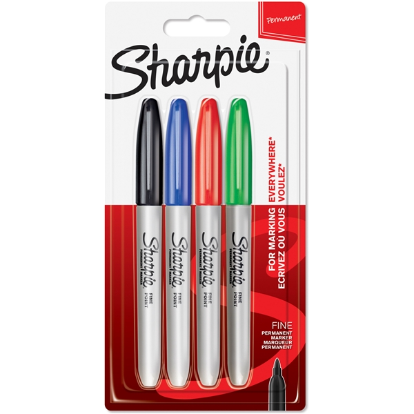 Sharpie Fine Marker Pen Basic 1,0 mm 4-p (Bilde 1 av 5)