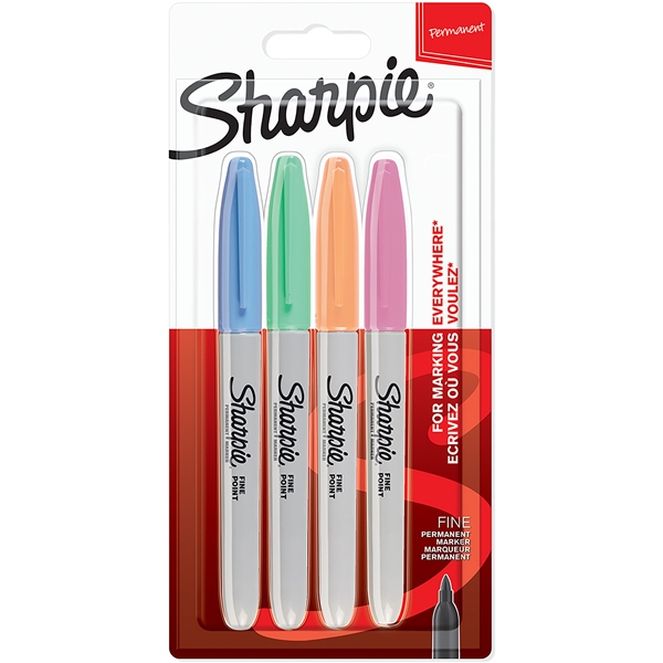 Sharpie Fine Marker Pen Pastell 1,0 mm 4-p (Bilde 1 av 5)