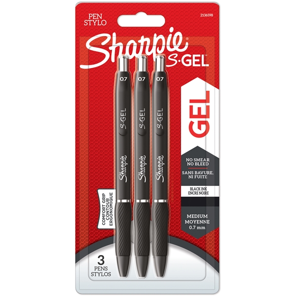 Sharpie S-Gel 0,7 mm 3-p (Bilde 1 av 2)