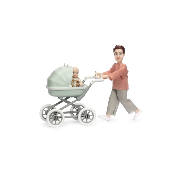 Lundby Dukke med Baby & Vogn (Bilde 1 av 4)