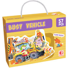 Gulvpuslespill Busy Vehicle