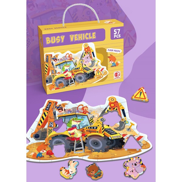 Gulvpuslespill Busy Vehicle (Bilde 2 av 2)