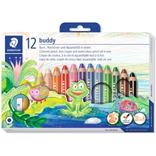 Fargeblyant Buddy 3-i-1 12-pack