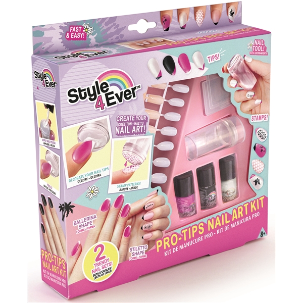 Style 4 Ever Pro Tips Nail Art Kit (Bilde 1 av 2)