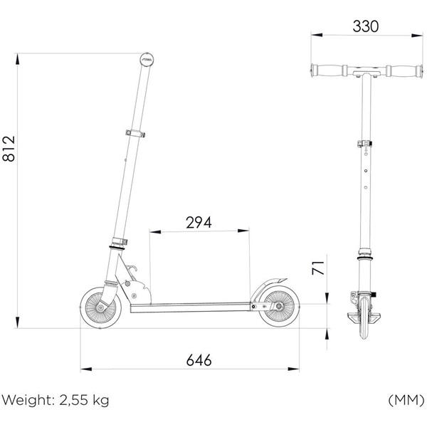 STIGA Kick Scooter Comet 120-S Black/Blue (Bilde 4 av 4)