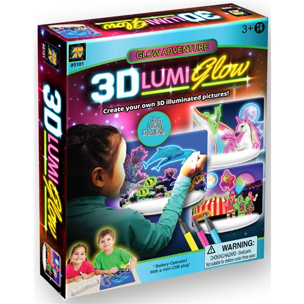 3D Lumi Glow tegnebretteventyr