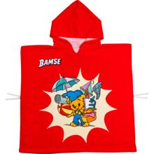 Swimpy Bamse Badeponcho Stranden Rød