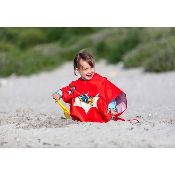 Swimpy Bamse Badeponcho Stranden Rød (Bilde 3 av 3)