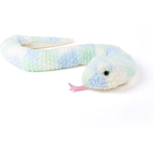 Teddykompaniet Slange Regnbuefarget 120 cm Blå