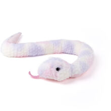 Teddykompaniet Slange Regnbuefarget 120 cm Rosa