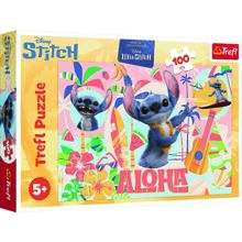 Puslespill 100 biter Stitch og venner