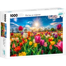 Puslespill 1000 Biter Et Hav av Tulipaner
