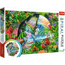 Puslespill 1040 Deler Spiral - Tropical Animals