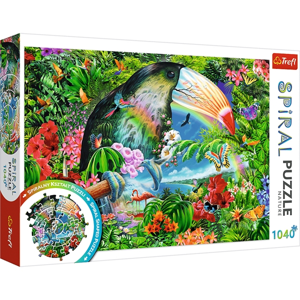 Puslespill 1040 Deler Spiral - Tropical Animals (Bilde 1 av 2)