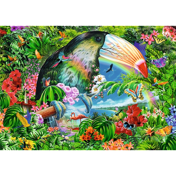 Puslespill 1040 Deler Spiral - Tropical Animals (Bilde 2 av 2)