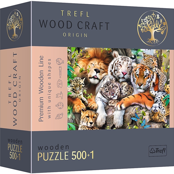 Trefl Wood Puslespill Wild Cats 501 brikker (Bilde 1 av 5)